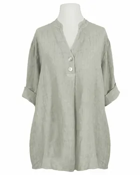 Leinenbluse Stehkragen in  beige von Puro Lino (Bild 1)