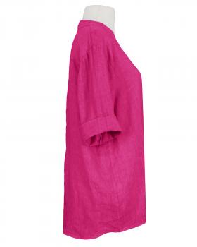 Leinenbluse Stehkragen in  fuchsia von Puro Lino (Bild 2)