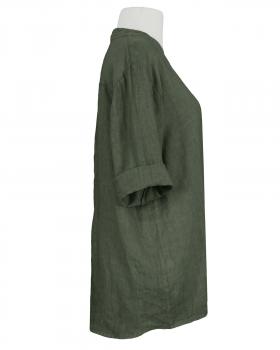 Leinenbluse Stehkragen in  khaki von Puro Lino (Bild 2)
