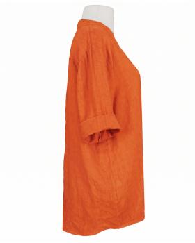 Leinenbluse Stehkragen in  orange von Puro Lino (Bild 2)