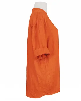 Leinenbluse Stehkragen in  orange von Puro Lino (Bild 2)