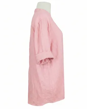 Leinenbluse Stehkragen in  rosa von Puro Lino (Bild 2)