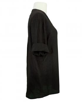 Leinenbluse Stehkragen in  schwarz von Puro Lino (Bild 2)