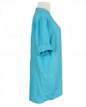 Leinenbluse Stehkragen in  trkis von Puro Lino (Bild 2)