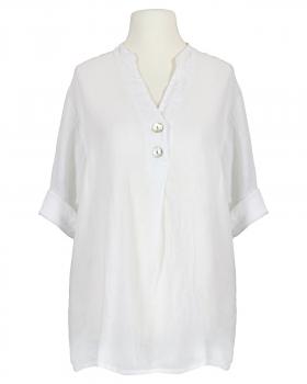 Leinenbluse Stehkragen in  weiss von Puro Lino (Bild 1)