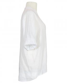 Leinenbluse Stehkragen in  weiss von Puro Lino (Bild 2)