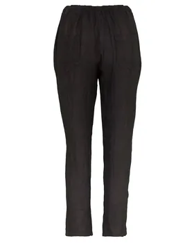 Leinenhose im Jogging-Stil in  schwarz von Puro Lino (Bild 2)