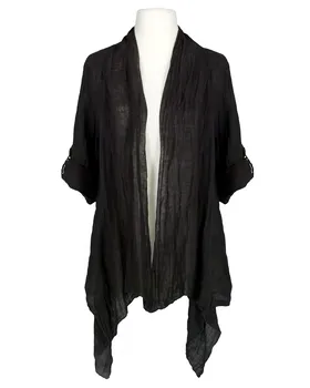 Leinenjacke in  schwarz von Made in Italy (Bild 1)