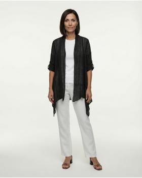 Leinenjacke in  schwarz von Made in Italy (Bild 3)