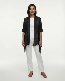 Leinenjacke in  schwarz von Made in Italy (Bild 3)