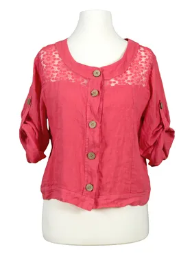 Leinenjacke mit Spitze in  koralle von RESTART (Bild 1)