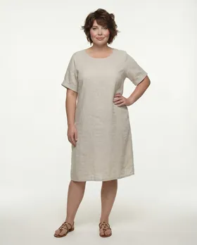 Leinenkleid in  beige von Puro Lino (Bild 3)