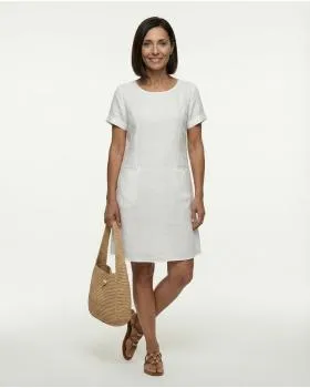 Leinenkleid in  wei� von Spaziodonna (Bild 3)