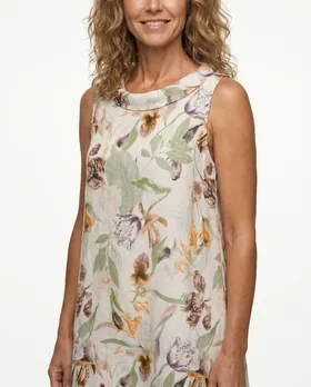 Leinenkleid A-Linie in  lindgr�n von Puro Lino (Bild 4)