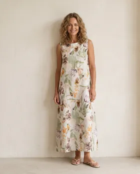 Leinenkleid A-Linie in  lindgr�n von Puro Lino (Bild 5)