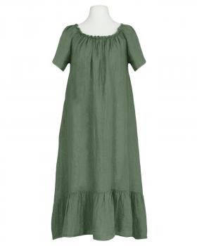 Leinenkleid A-Linie in  oliv von Made in Italy (Bild 1)