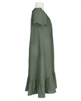 Leinenkleid A-Linie in  oliv von Made in Italy (Bild 2)