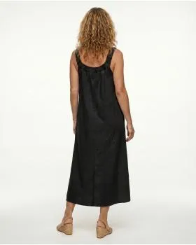 Leinenkleid A-Linie in  schwarz von Puro Lino (Bild 4)