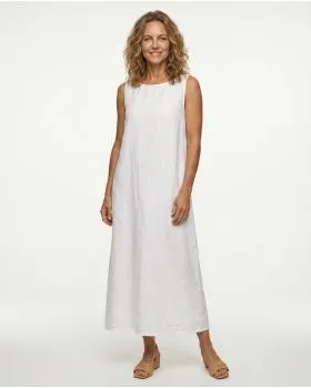 Leinenkleid A-Linie in  wei� von Puro Lino (Bild 3)