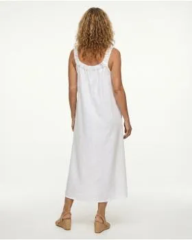 Leinenkleid A-Linie in  wei� von Puro Lino (Bild 4)
