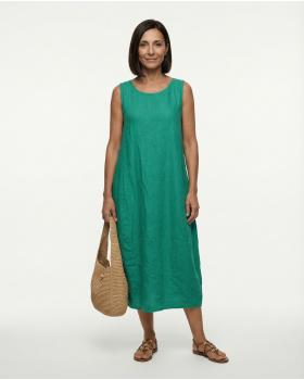 Leinenkleid Ballonform in  aqua von Diana (Bild 2)