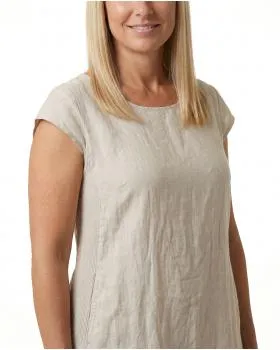 Leinenkleid Basic in  beige von Puro Lino (Bild 4)