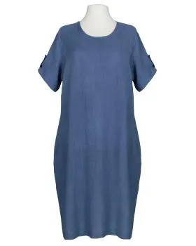 Leinenkleid Basic in  blau von Puro Lino (Bild 1)