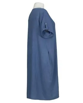 Leinenkleid Basic in  blau von Puro Lino (Bild 2)