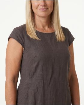 Leinenkleid Basic in  braun von Puro Lino (Bild 4)
