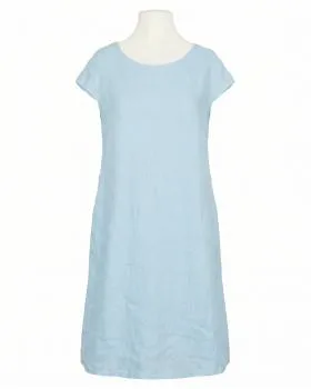 Leinenkleid Basic in  hellblau von Puro Lino (Bild 1)