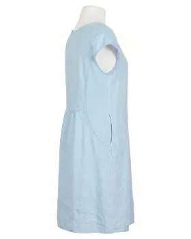 Leinenkleid Basic in  hellblau von Puro Lino (Bild 2)