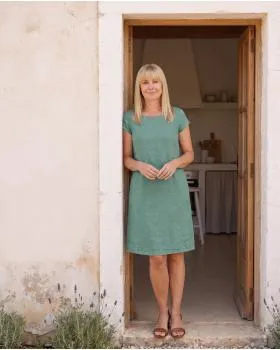 Leinenkleid Basic in  jade von Puro Lino (Bild 5)