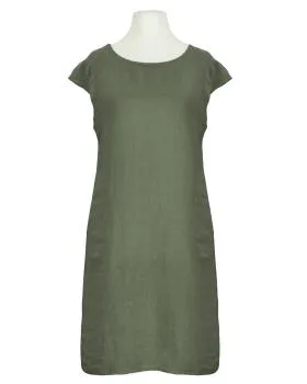 Leinenkleid Basic in  khaki von Puro Lino (Bild 1)