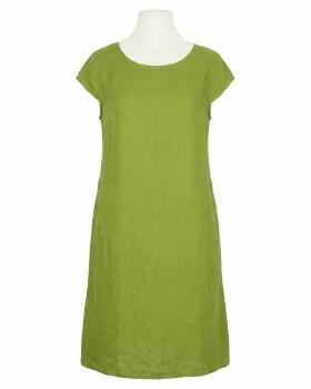 Leinenkleid Basic in  kiwi von Puro Lino (Bild 1)