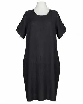 Leinenkleid Basic in  schwarz von Puro Lino (Bild 1)