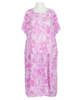 Leinenkleid Blumenmuster in  pink von Made in Italy (Bild 1)