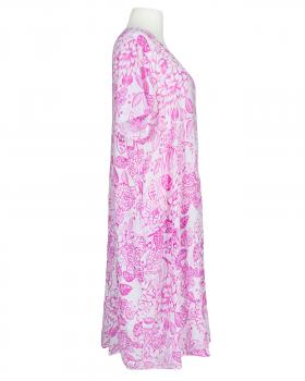 Leinenkleid Blumenmuster in  pink von Made in Italy (Bild 2)