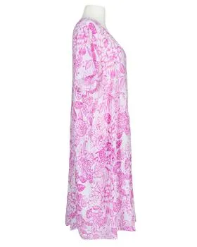 Leinenkleid Blumenmuster in  pink von Made in Italy (Bild 2)