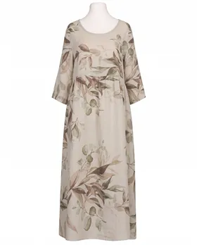 Leinenkleid Floral in  beige von Puro Lino (Bild 1)