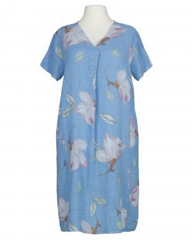 Leinenkleid Floral in  hellblau von Puro Lino (Bild 1)