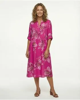 Leinenkleid Floral in  pink von Puro Lino (Bild 2)