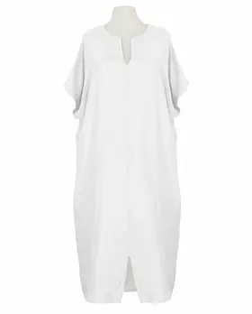 Leinenkleid Kaftan Stil in  wei� von Puro Lino (Bild 1)