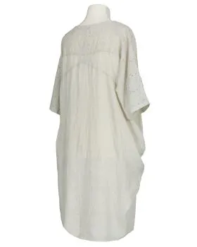 Leinenkleid Lochstickerei in  beige von Spaziodonna (Bild 2)