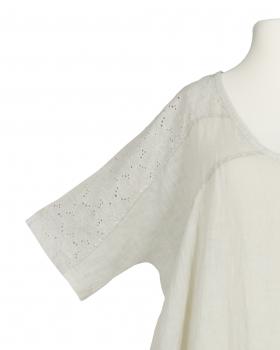 Leinenkleid Lochstickerei in  beige von Spaziodonna (Bild 3)
