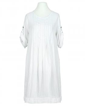 Leinenkleid mit Biesen in  weiss von Made in Italy (Bild 1)