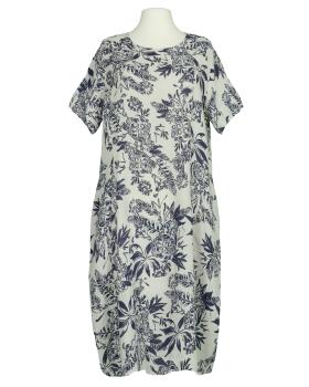 Leinenkleid mit Blumen in  beige von Puro Lino (Bild 1)