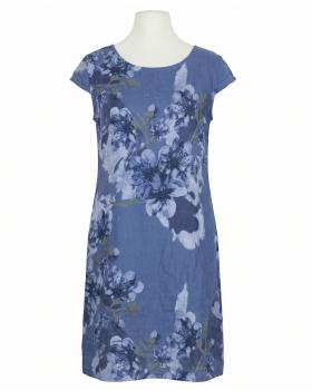 Leinenkleid mit Blumen in  blau von Puro Lino (Bild 1)