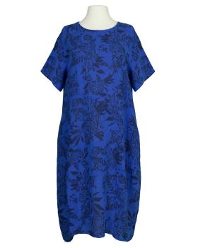 Leinenkleid mit Blumen in  royalblau von Puro Lino (Bild 1)