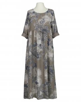 Leinenkleid mit Blumen in  taupe von Puro Lino (Bild 1)