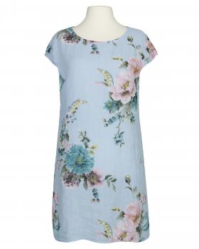 Leinenkleid mit Rosen in  hellblau von Puro Lino (Bild 1)